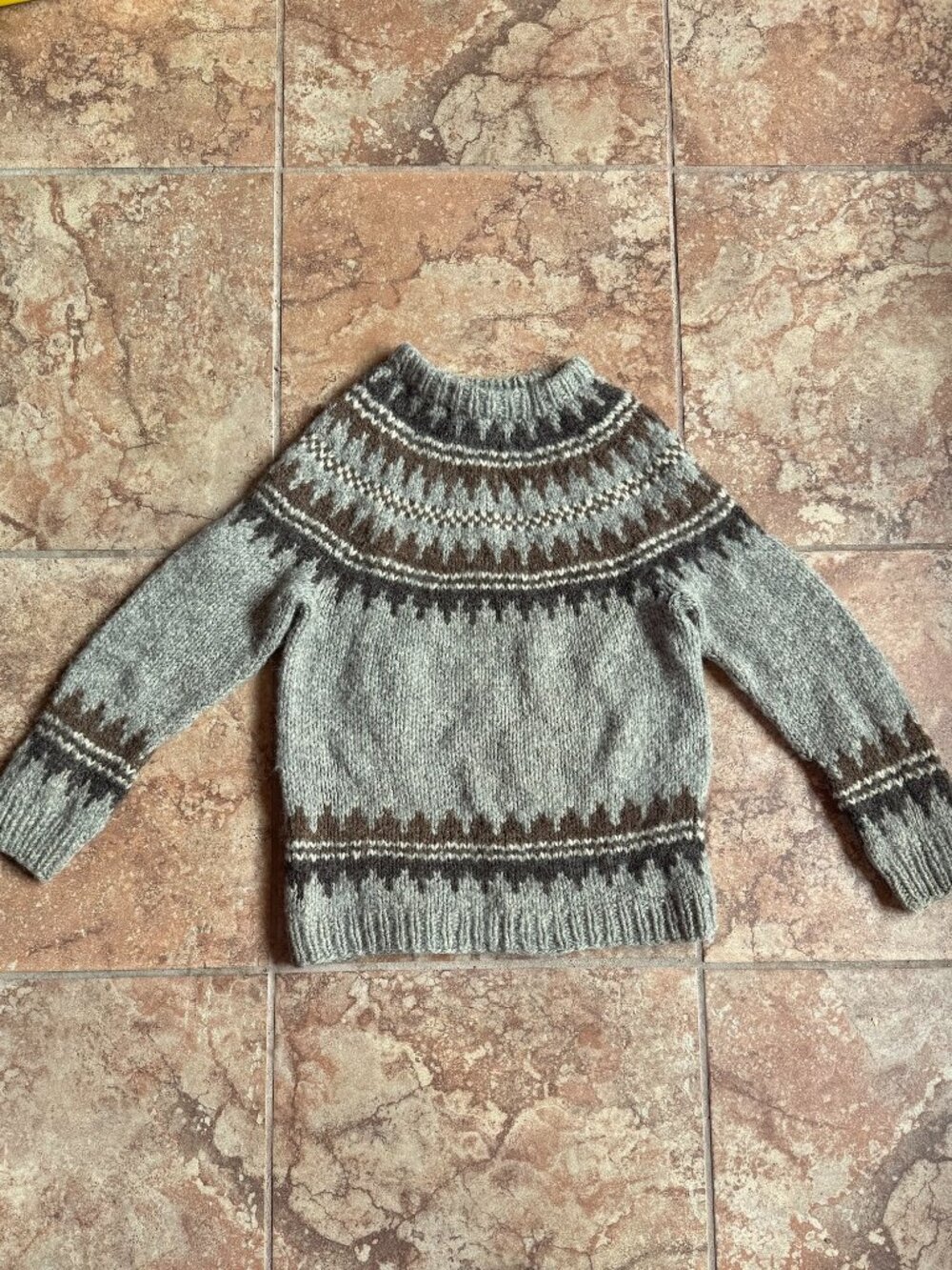 Hand Knitted in Scotland 100% New Shetland Wool Sweater Undyed Colours